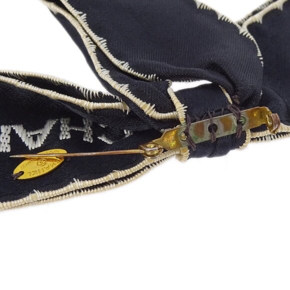 Chanel Bow Brooch Pin Black - Picture 4 of 5